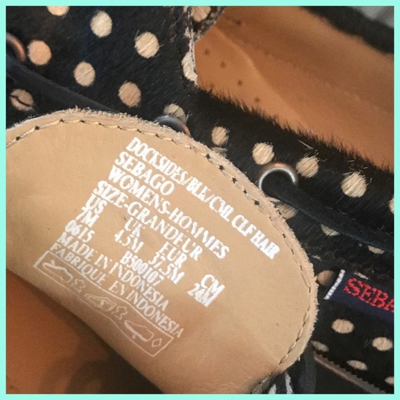 Adorable polka-dot calf hair boat shoe by Sebago - Picture 7 of 8